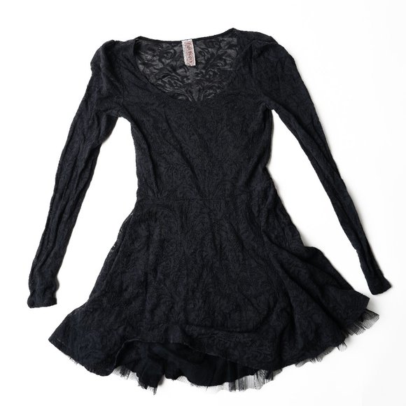 Free People Black Lace Dress - Picture 1 of 6